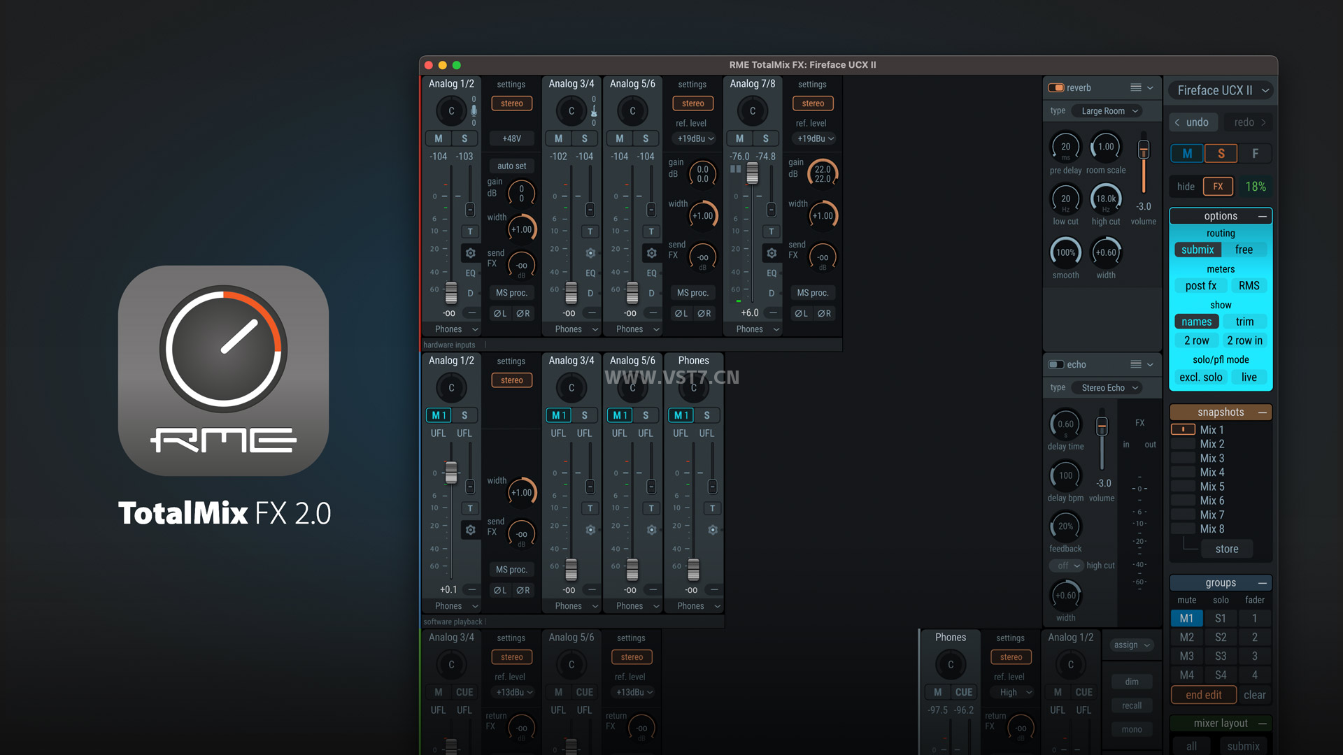 REM TotalMix Fx2.0驱动面板-拟声之家-音频应用效果器资源网