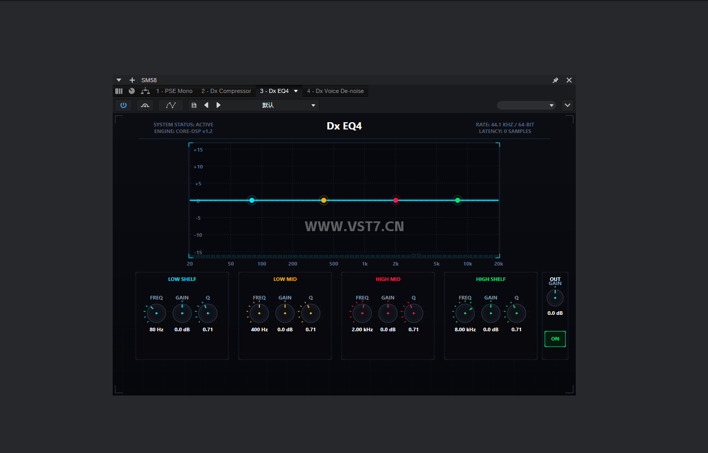 独行AI自主研发效果器-均衡效果器Dx EQ4-拟声之家-音频应用效果器资源网
