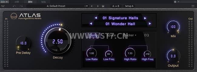 Atlas Reverb 单独一键安装混响插件 WiN-拟声之家-音频应用效果器资源网